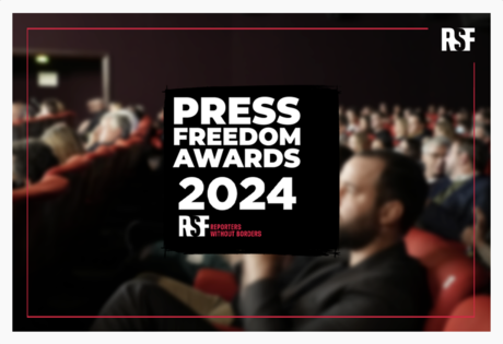 Die Press Freedom Awards 2024 von Reporter ohne Grenzen wurden am 3. Dezember in Washington D.C. verliehen. © RSF